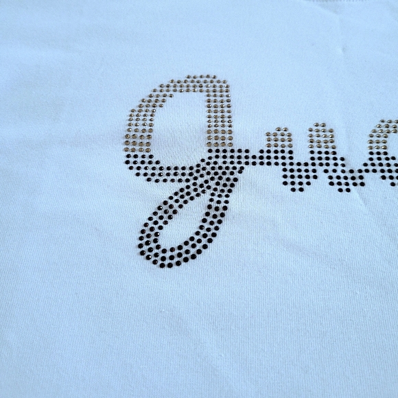 Guess❓Rhinestone💎 Logo Tee👕 - NWT - Picture 13 of 16